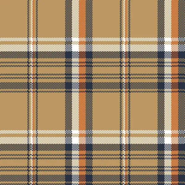 Bej ekose tartan piksel seamless modeli kontrol