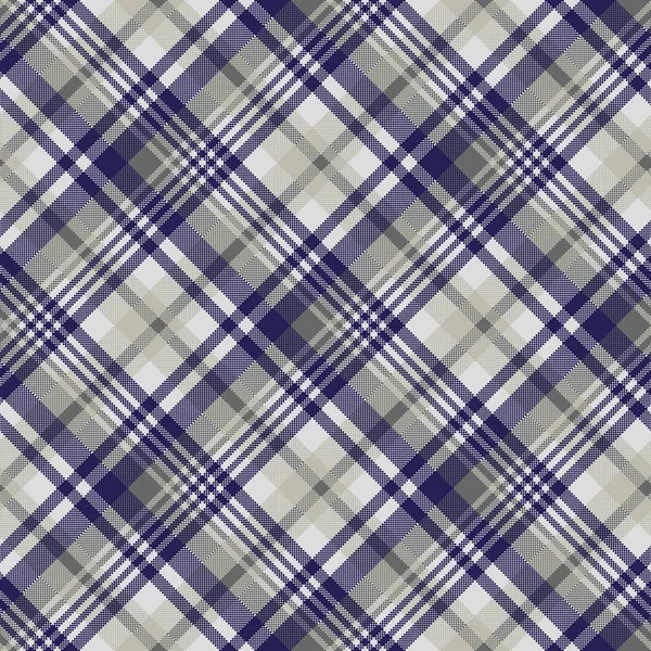 Azul gris cheque textil patrón sin costura — Archivo Imágenes Vectoriales