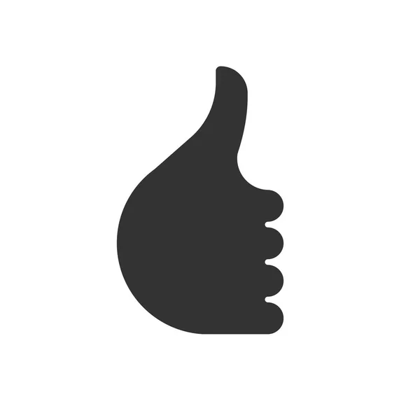 Mint a szimbólum a hüvelykujjával felfelé kéz ikon — Stock Vector