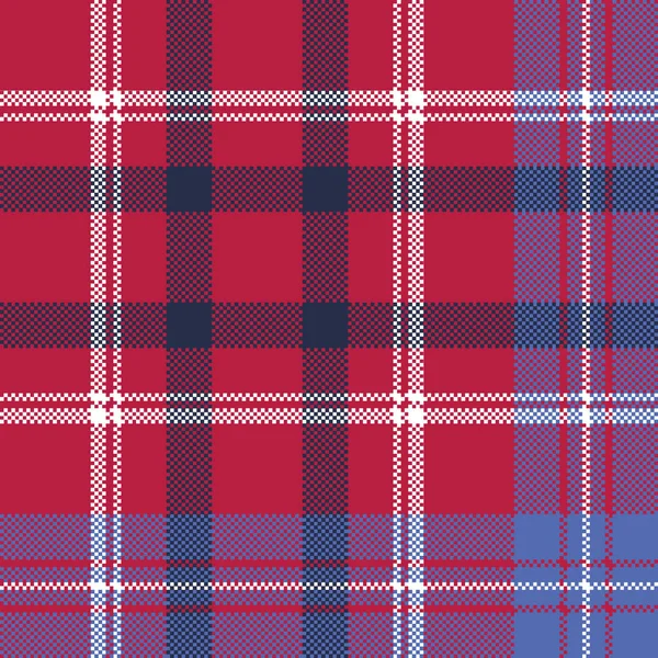 Kırmızı ekose piksel doku kumaş ekose seamless modeli