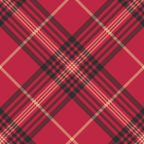 Red check plaid tartan modello senza cuciture — Vettoriale Stock