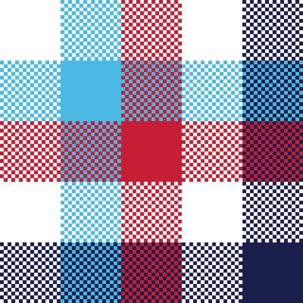 Überprüfen Pixel kariertes nahtloses Muster — Stockvektor