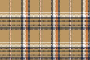 Bej ekose tartan piksel seamless modeli kontrol