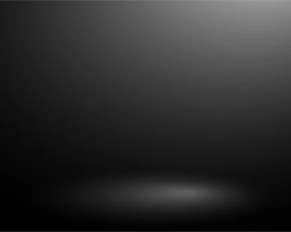 Sjabloon Lege zwarte achtergrond met zachte spotlight verlichting — Stockvector