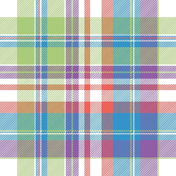 Tartan kleurenpatroon geruite stof naadloze — Stockvector