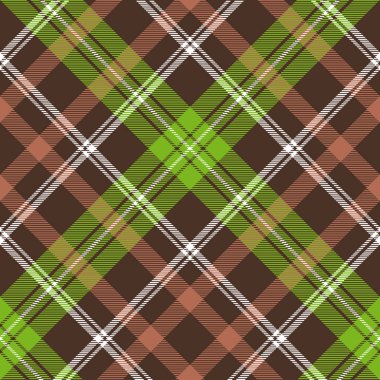 Kahverengi yeşil kontrol ekose seamless modeli