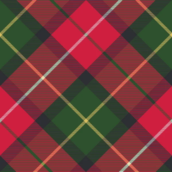 Tartan plaid diagonale trama tessuto senza cuciture — Vettoriale Stock