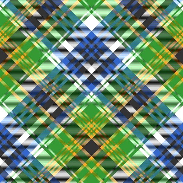 Groene tartan naadloze stof textuur — Stockvector