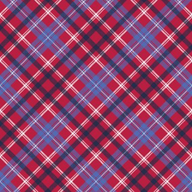 Kırmızı ekose piksel doku kumaş ekose seamless modeli