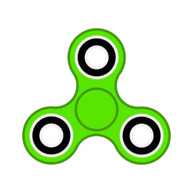 Düz tasarım renk simge yeşil spinner