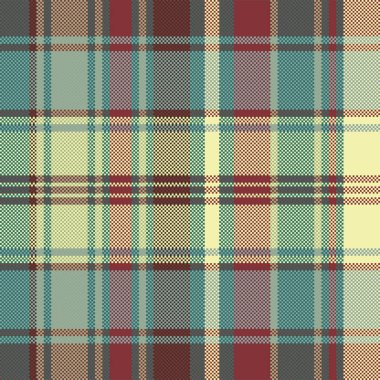 Piksel tartan kontrol kumaş doku seamless modeli
