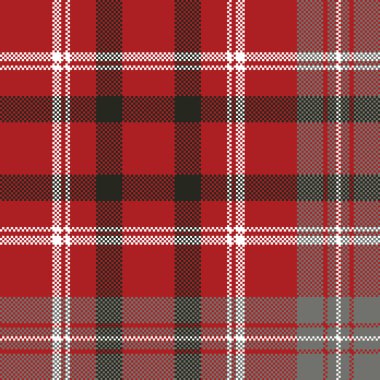 Kırmızı piksel ekose seamless modeli