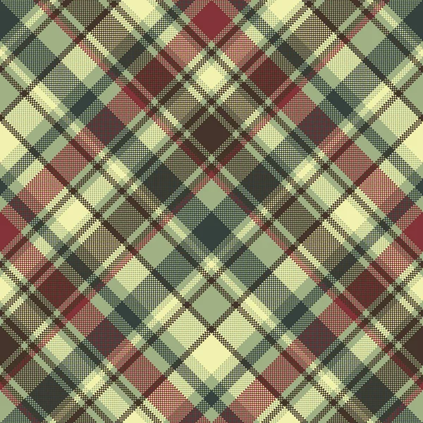 Green tartan check plaid seamless pattern — Stock Vector