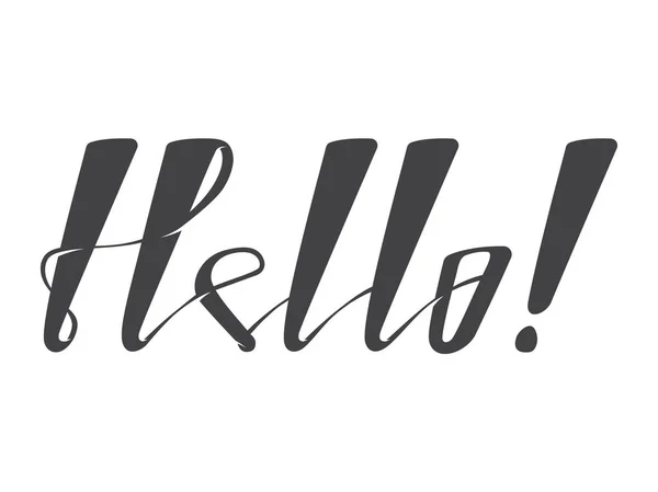 Lettering word hello isolated on white — Stock Vector