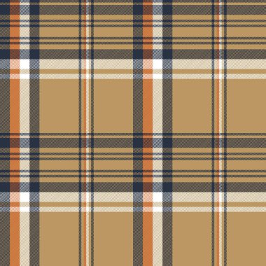 Bej ekose tartan çapraz sorunsuz kumaş doku