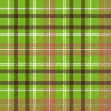 Yeşil Kahverengi ekose kumaş doku seamless modeli