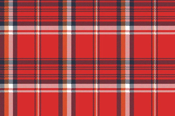 Kırmızı ekose kumaş doku piksel seamless modeli