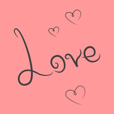 Not tasarım öğesi yazı kelime elle çizilmiş seviyorum