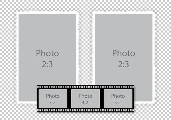 Collage di cornici per pellicole per fotoalbum — Vettoriale Stock