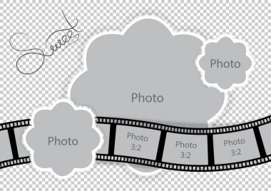 Tatlı bebek ve aile albümü için fotoğraf çerçevesi