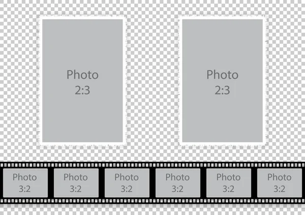 Molduras maravilhosas fotos de casamento para amigos e familiares — Vetor de Stock