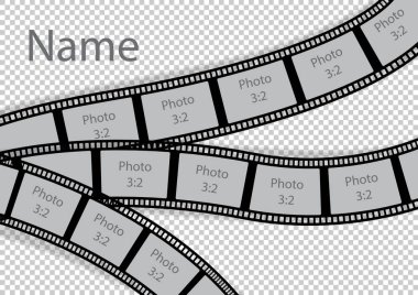 Film şeridi fotoğraf çerçeve efekti şablon kolaj