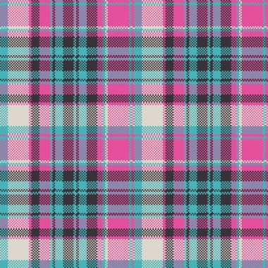 Mavi pembe onay ekose kumaş doku seamless modeli