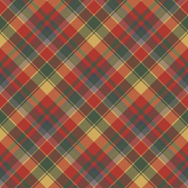 Kırmızı yeşil kontrol ekose doku Tekstil seamless modeli