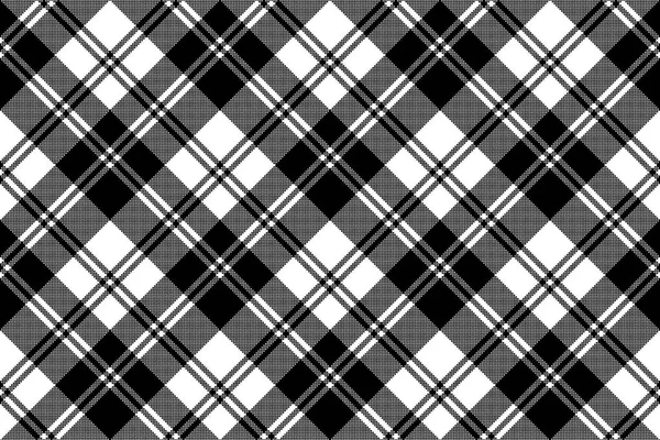 Κλασικό μοτίβο απρόσκοπτη plaid ταρτάν μαύρο λευκό — Διανυσματικό Αρχείο