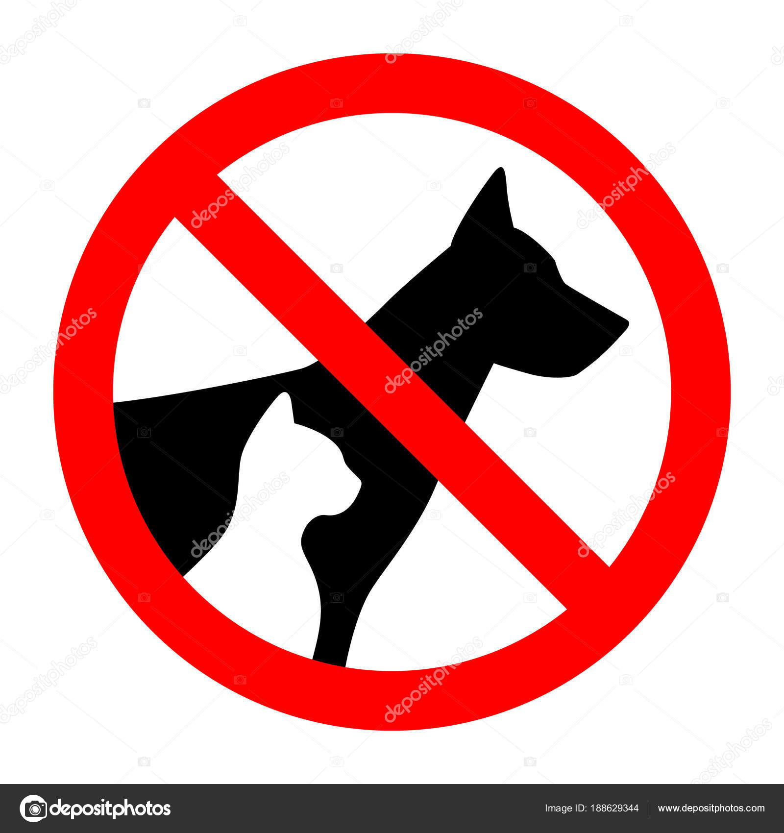 Faceta apetito aves de corral Prohibido perros imágenes de stock de arte vectorial | Depositphotos