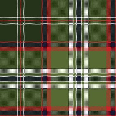 Yeşil onay ekose piksel sorunsuz kumaş doku