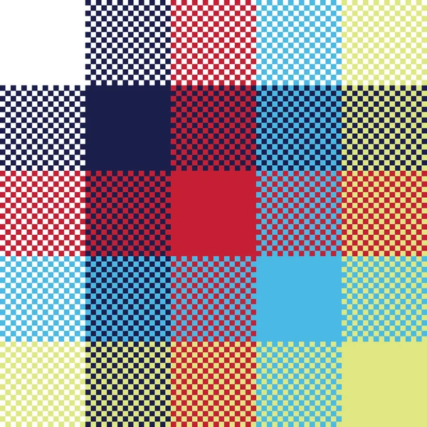 Patrón sin costura de mantel de píxeles de comprobación de color — Archivo Imágenes Vectoriales