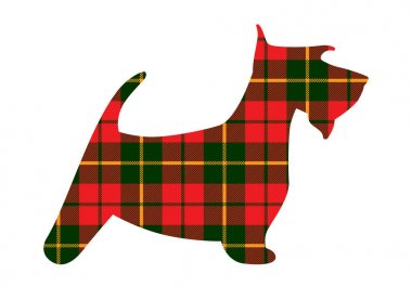 İskoç korkunç tartan doku kareli kırmızı desen İskoçya