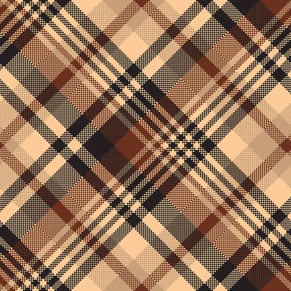 Vzor bezešvé tartan čokoládové barvy pozadí — Stockový vektor