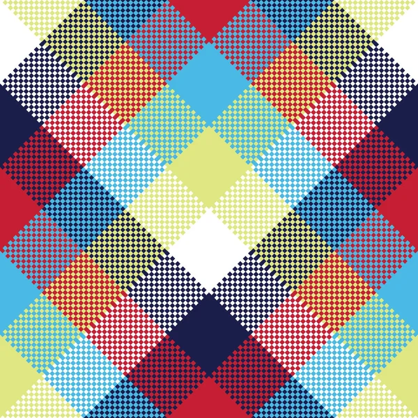 Nappe de pixel à carreaux colorés motif sans couture — Image vectorielle