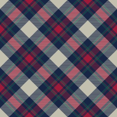 Tartan onay diyagonal kareli kumaş doku sorunsuz