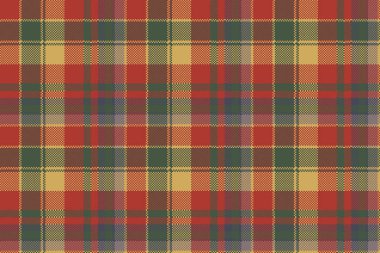 Kırmızı yeşil kontrol ekose doku Tekstil seamless modeli