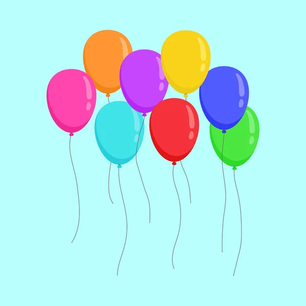 Volar globos de color copia espacio partido elemento de diseño — Archivo Imágenes Vectoriales