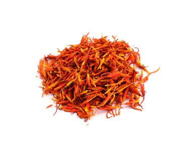 Baharat beyaz zemin üzerine safran çiçek