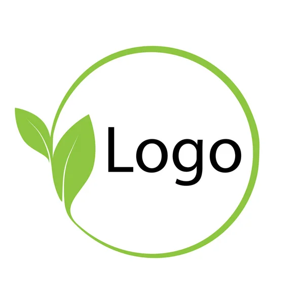 Logo símbolo respetuoso del medio ambiente plantilla eco diseño elemento — Vector de stock