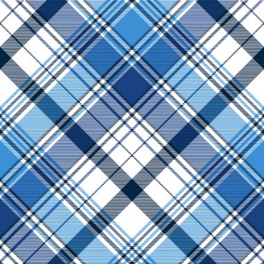 Mavi çapraz soyut ekose seamless modeli