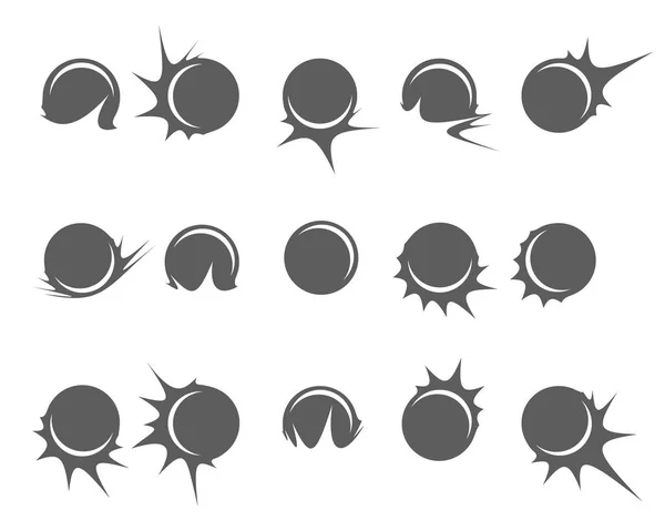 Patada y bolas voladoras con el logotipo de la silueta de los senderos de movimiento para spo — Archivo Imágenes Vectoriales