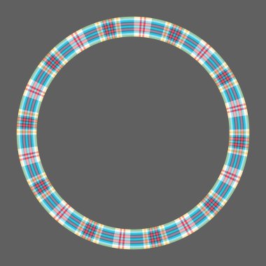 Yuvarlak çerçeve vektör Vintage desen tasarım şablonu. Daire Borde