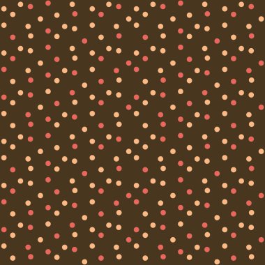 Scatter Dikişsiz Patter kahverengi arka plan farklı noktalar Polka