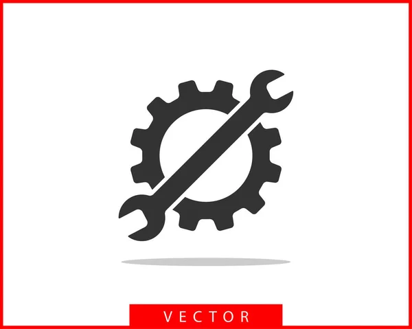 Werkzeuge Vektor Schraubenschlüssel-Symbol. Schlüssellogodesign-Element. Schlüsselwerkzeug — Stockvektor