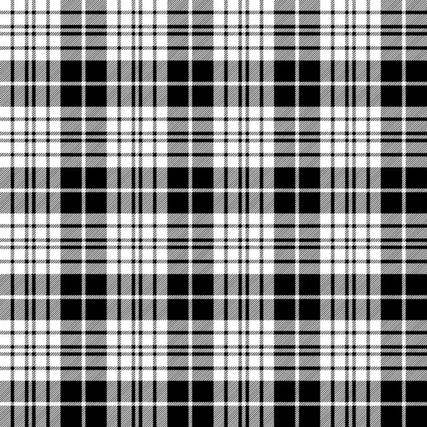 Blackberry clan tartán diagonal negro blanco sin costuras texto de la tela — Vector de stock