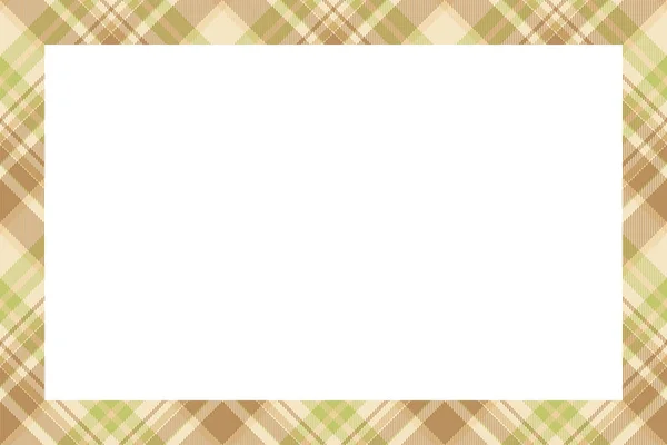 Vintage frame vector. Scottish border pattern retro style. Tarta — Stock Vector