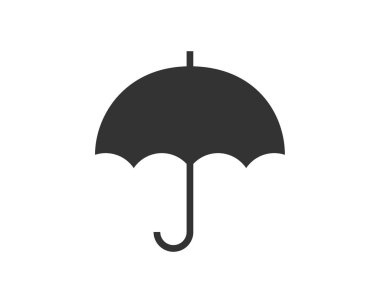 Şemsiye simgesi vektörü. Yağmurdan korunma. Sigorta com için kavram