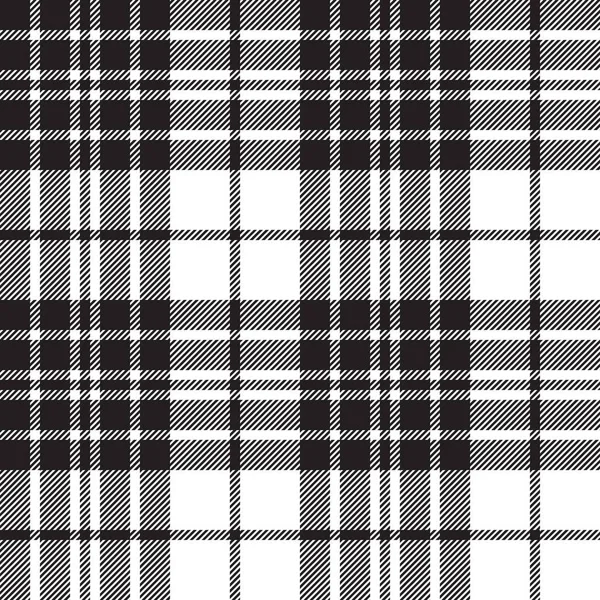 Blackberry Clan tartan diagonal black white seamless pattern — стоковый вектор