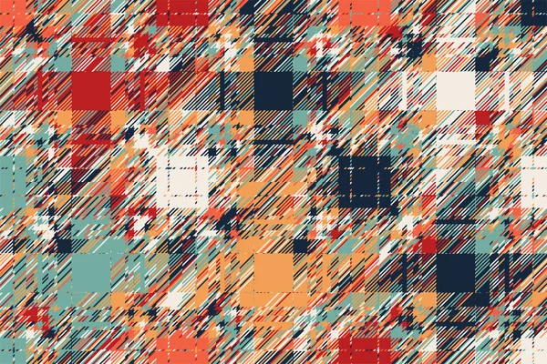 現代のグリッチの背景。色幾何学的抽象パターンヴェクト — ストックベクタ